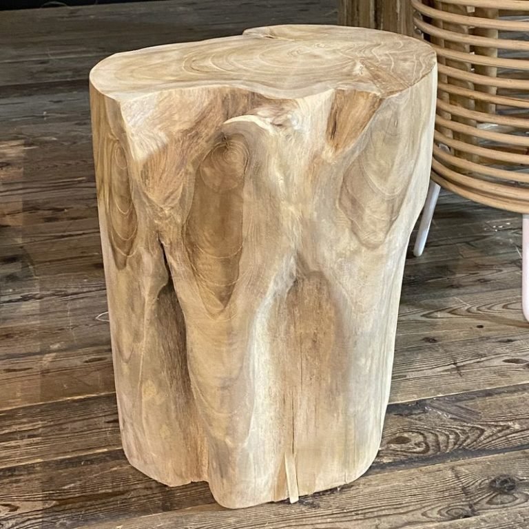 KALIMAN SIDE TABLE - STOOL | TEAK ROOT - Green Design Gallery
