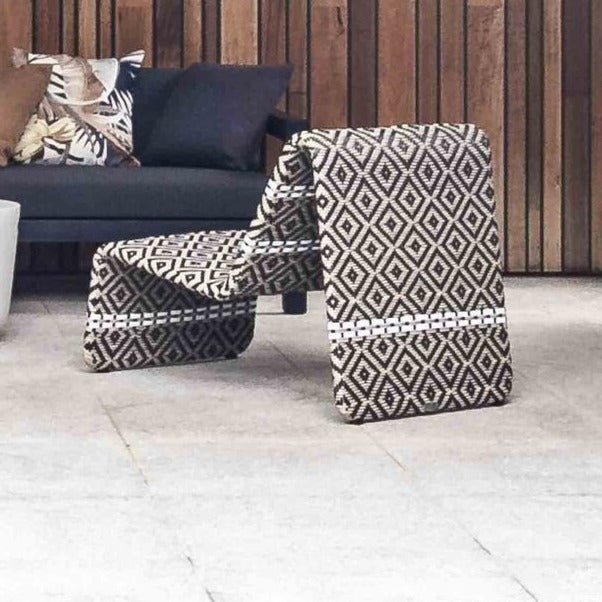 KANYE LOUNGE CHAIR / BLACK-GREY-WHITE (INDOOR-OUTDOOR) - Green Design Gallery
