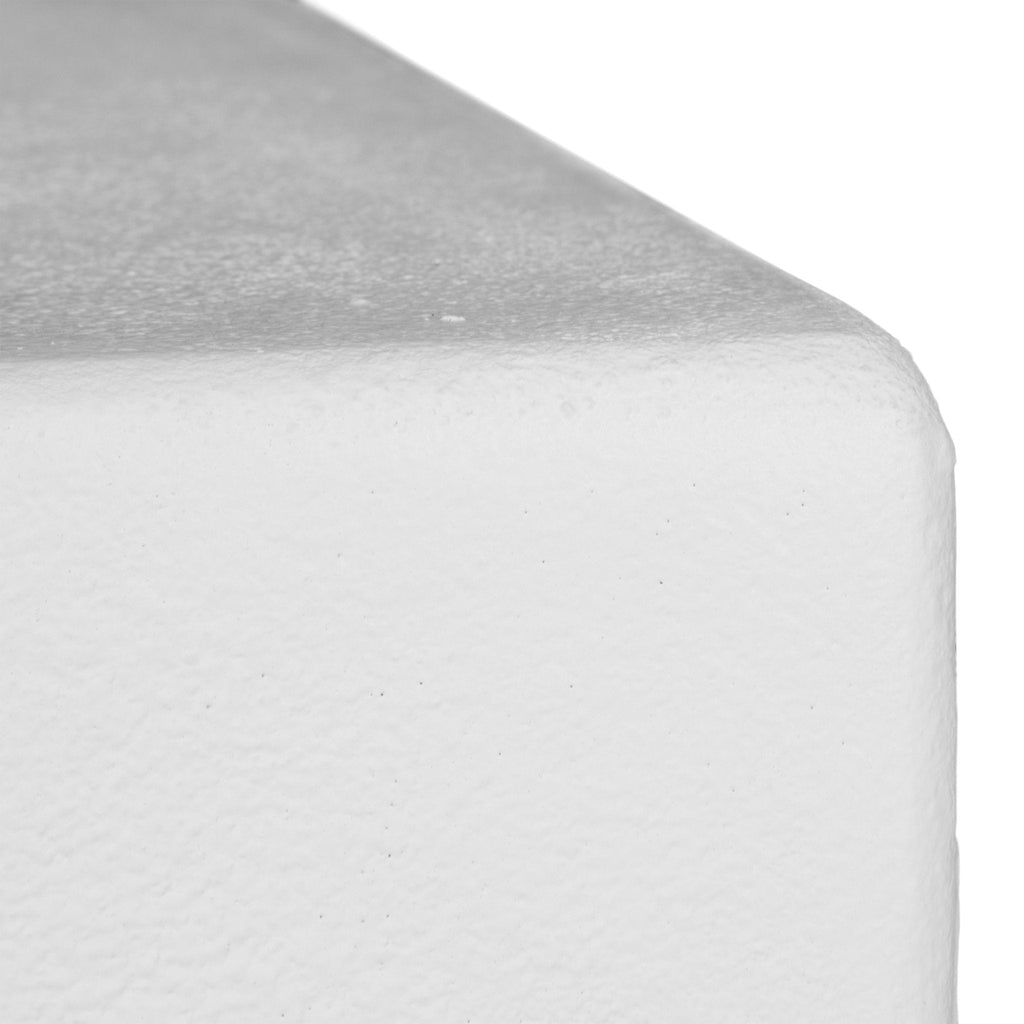 KAYA LUXE SIDE TABLE | WHITE RESIN + RECLAIMED TEAK (IN-OUTDOORS) - Green Design Gallery