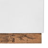 KAYA LUXE SIDE TABLE | WHITE RESIN + RECLAIMED TEAK (IN-OUTDOORS) - Green Design Gallery