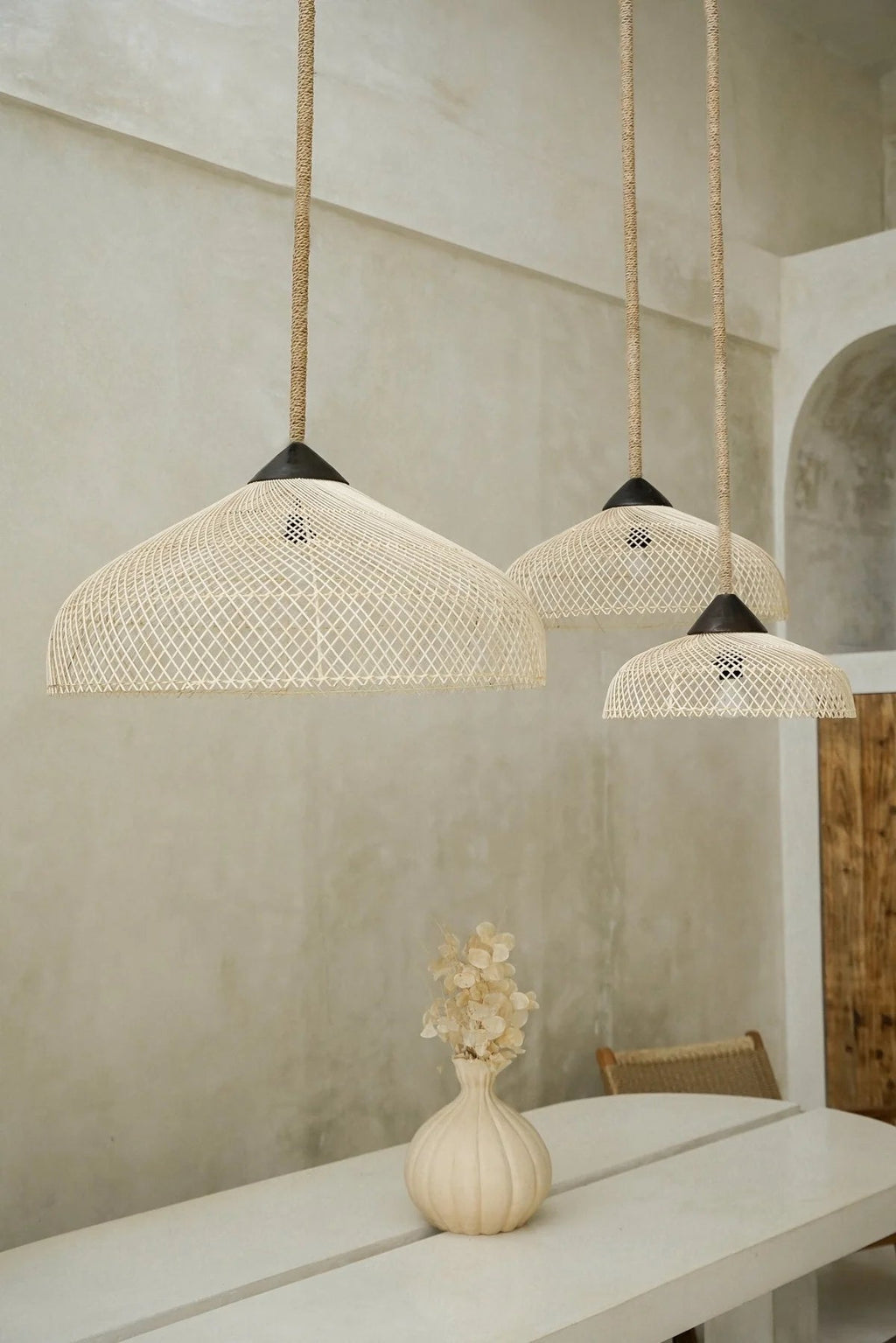 KAYU ATAL PENDANT | NATURAL RATTAN | XL - Green Design Gallery