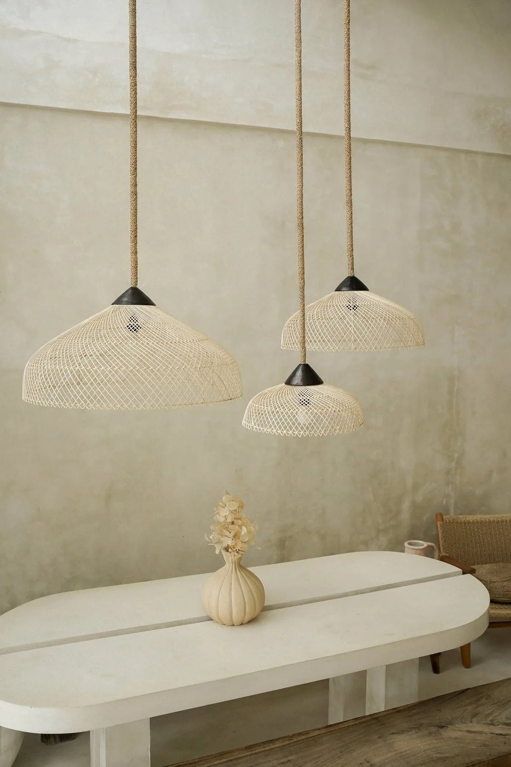 KAYU ATAL PENDANT | NATURAL RATTAN | XL - Green Design Gallery