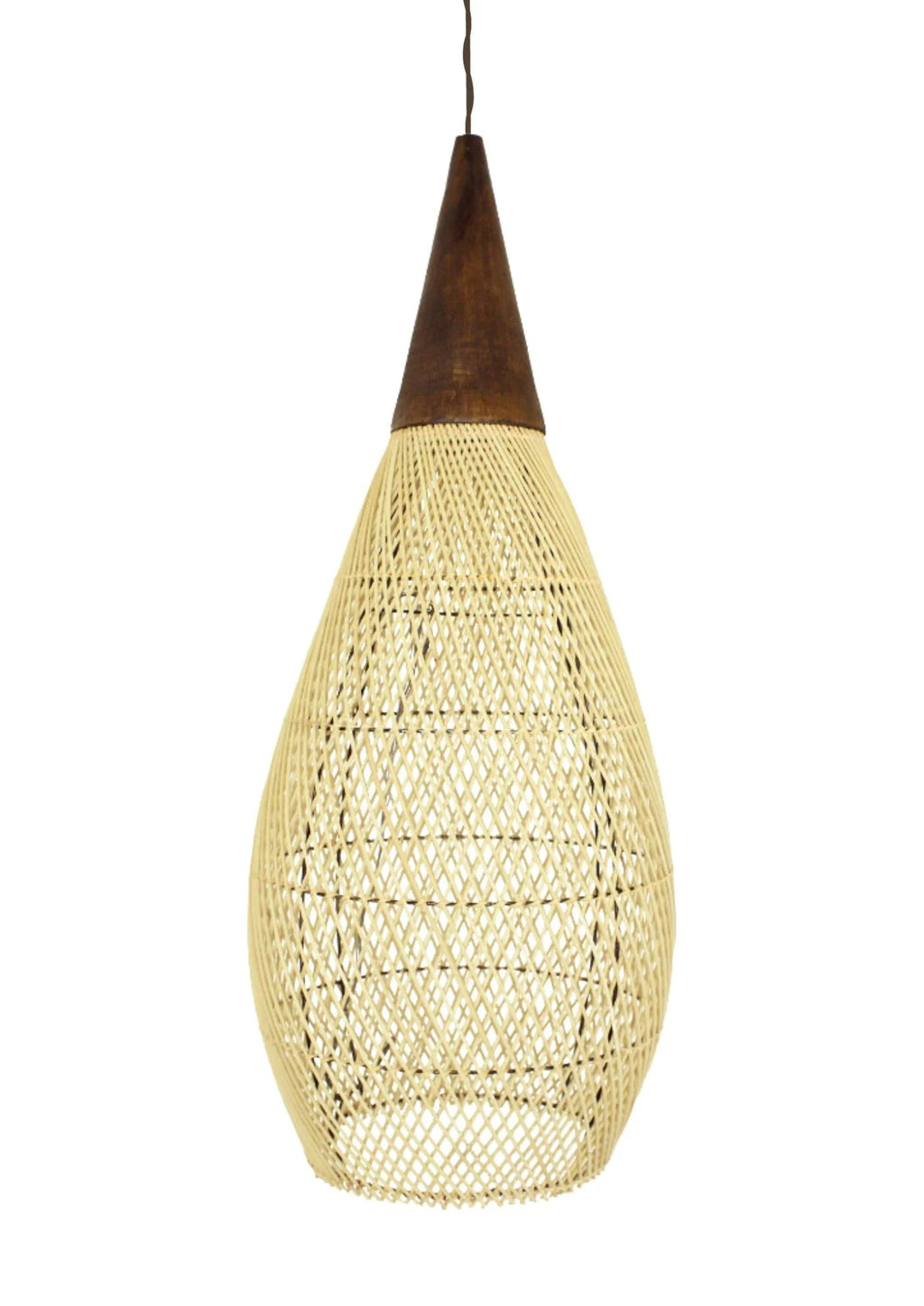 KAYU DROP PENDANT | NATURAL RATTAN | XL - Green Design Gallery