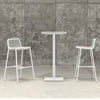 KEA BARSTOOL | WHITE + SILVER | IN-OUTDOORS - Green Design Gallery