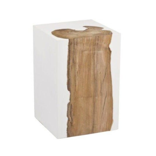 KENDARI SIDE TABLE - STOOL | TEAK + RESIN - Green Design Gallery