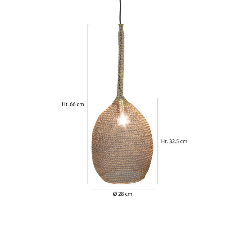 KENZA WIRE PENDANT SHADE | GOLD - Green Design Gallery