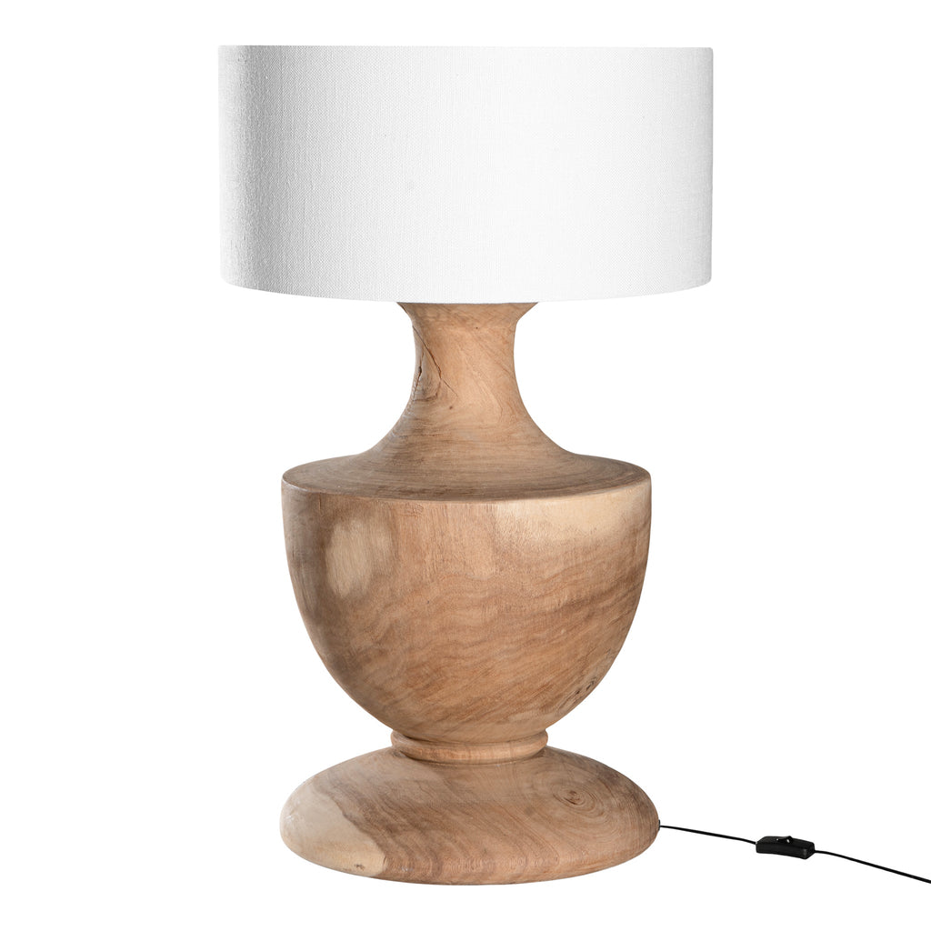 KHALA TABLE LAMP | LARGE | WHITE - Green Design Gallery