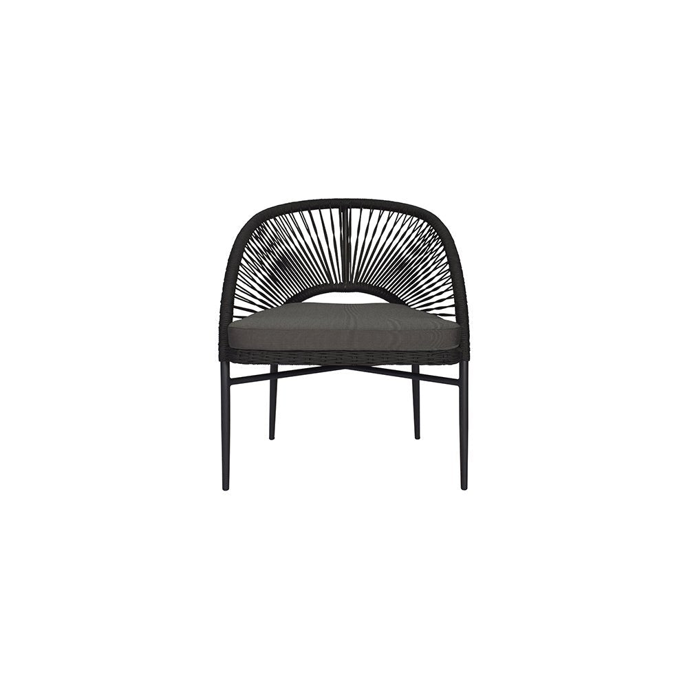 KIANA LOUNGE CHAIR / BLACK (INDOOR-OUTDOOR) - Green Design Gallery