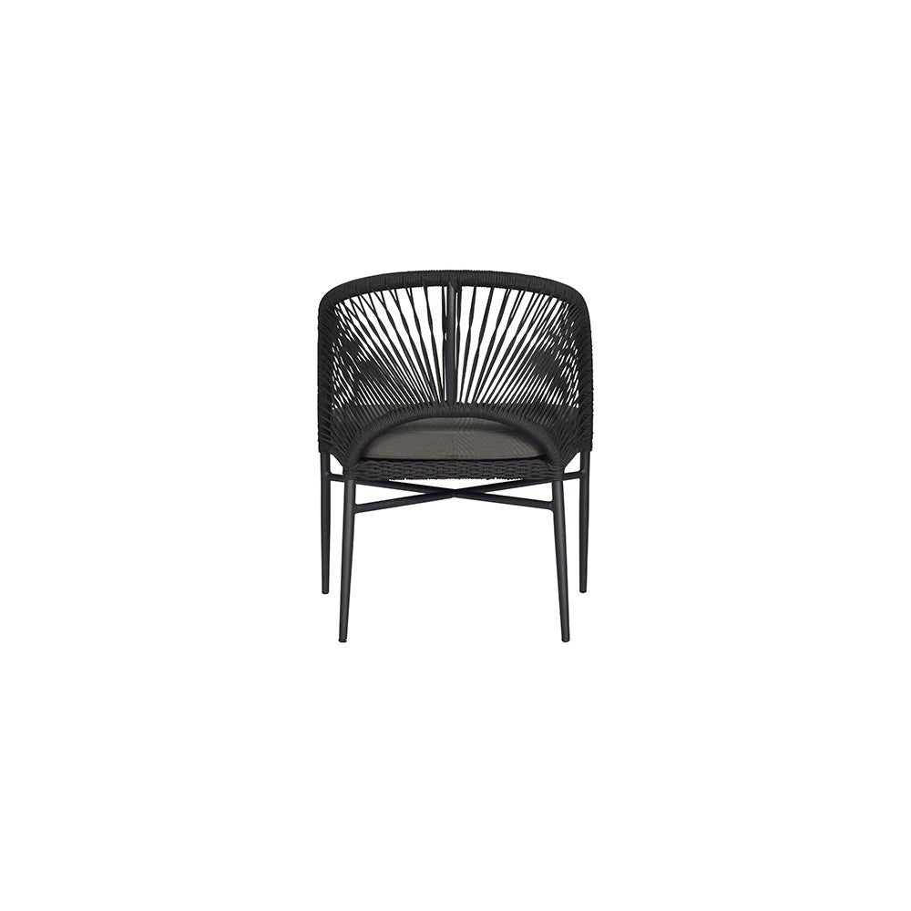 KIANA LOUNGE CHAIR / BLACK (INDOOR-OUTDOOR) - Green Design Gallery
