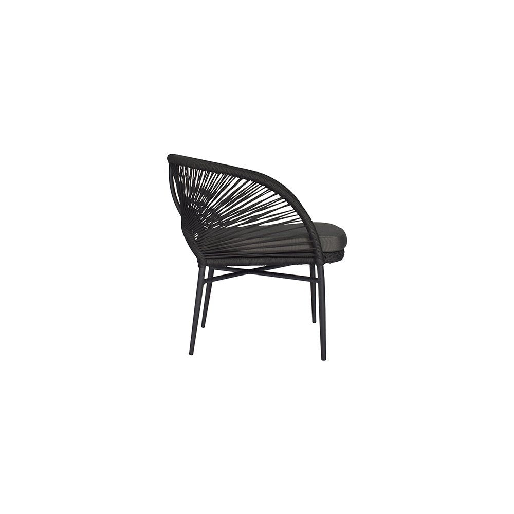 KIANA LOUNGE CHAIR / BLACK (INDOOR-OUTDOOR) - Green Design Gallery
