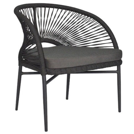 KIANA LOUNGE CHAIR / BLACK (INDOOR-OUTDOOR) - Green Design Gallery