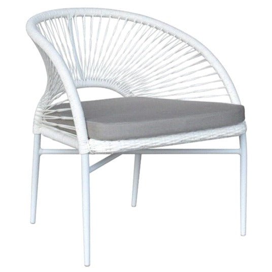KIANA LOUNGE CHAIR / WHITE (INDOOR-OUTDOOR) - Green Design Gallery