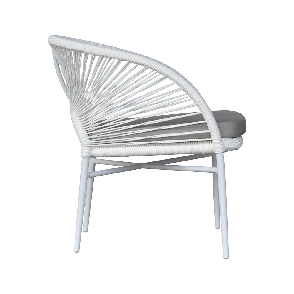 KIANA LOUNGE CHAIR / WHITE (INDOOR-OUTDOOR) - Green Design Gallery