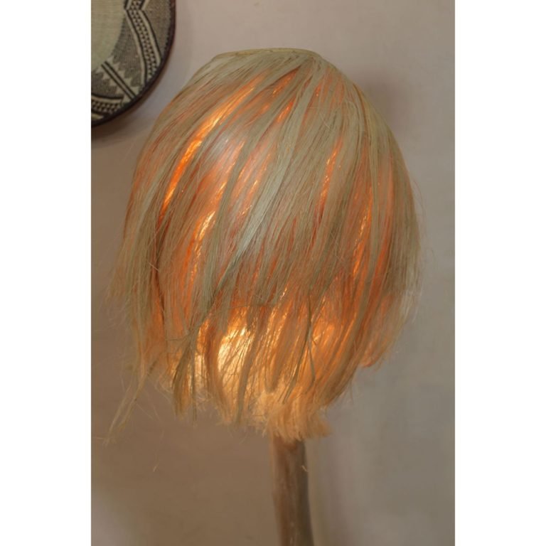 KIKOA ROOT FLOOR LAMP | ABACA SHADE | NATURAL - Green Design Gallery