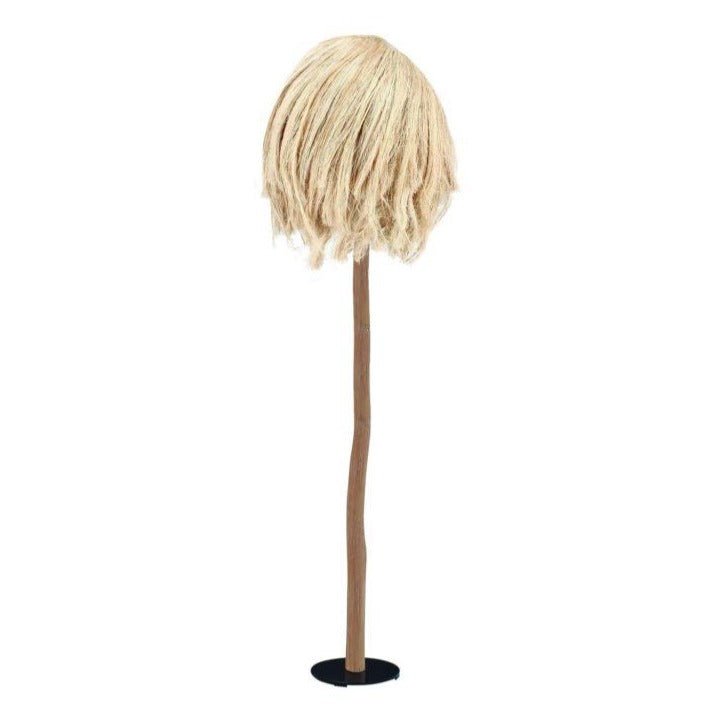 KIKOA ROOT FLOOR LAMP | ABACA SHADE | NATURAL - Green Design Gallery