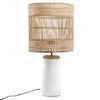 KISKA TABLE LAMP | WHITE + NATURAL - Green Design Gallery