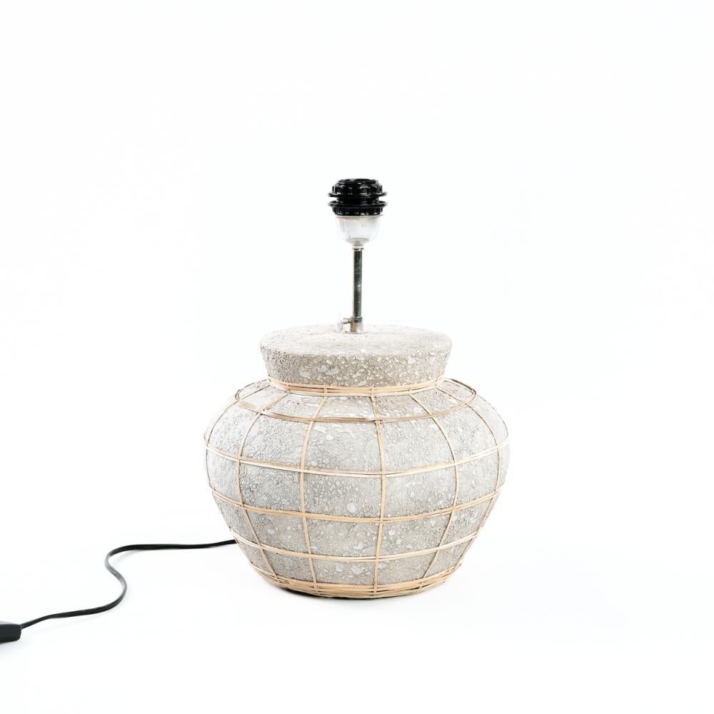 KITHIRA TABLE LAMP | NATURAL + CONCRETE - Green Design Gallery