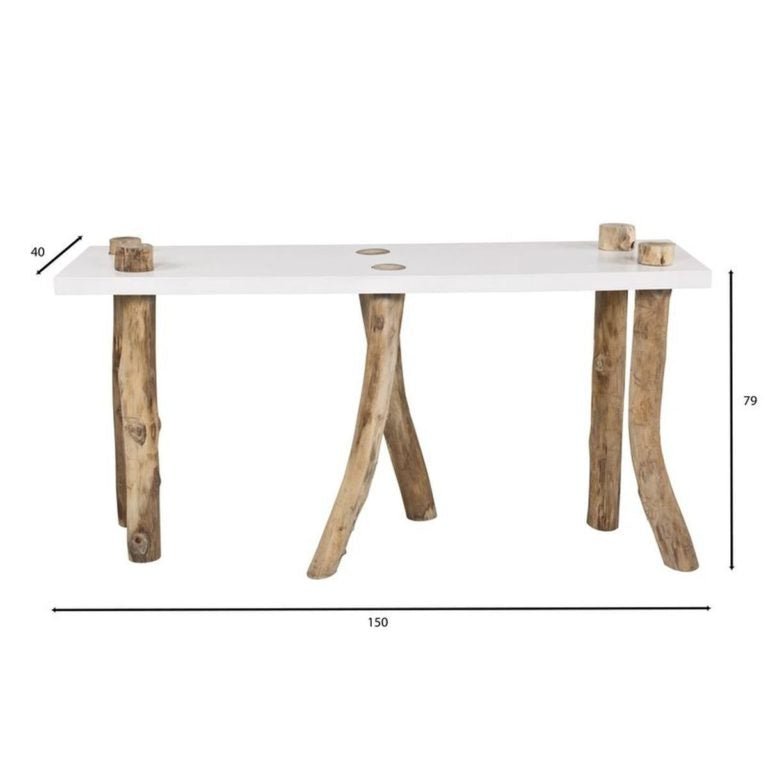 KOTA TEAK CONSOLE | RESIN TOP - Green Design Gallery