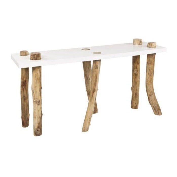 KOTA TEAK CONSOLE | RESIN TOP - Green Design Gallery