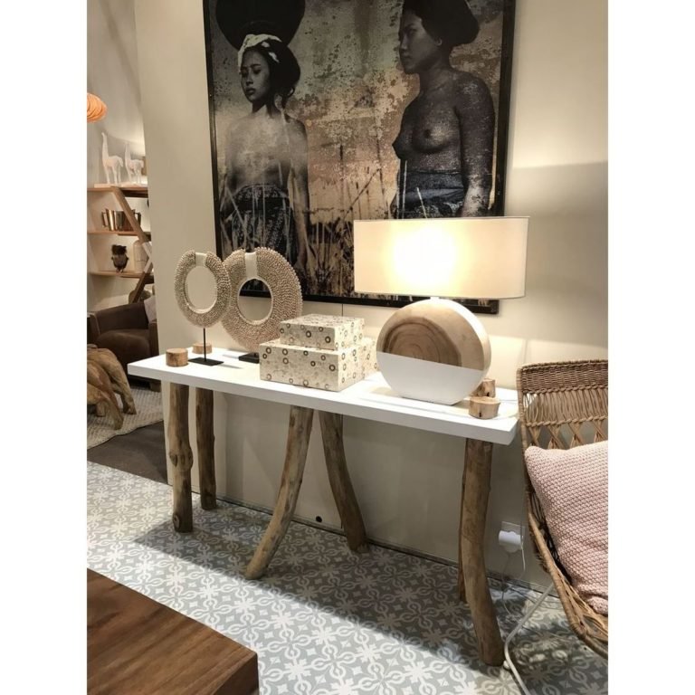 KOTA TEAK CONSOLE | RESIN TOP - Green Design Gallery