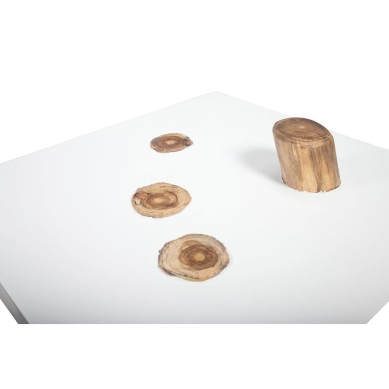 KOTA TEAK SIDE TABLE | RESIN TOP - Green Design Gallery