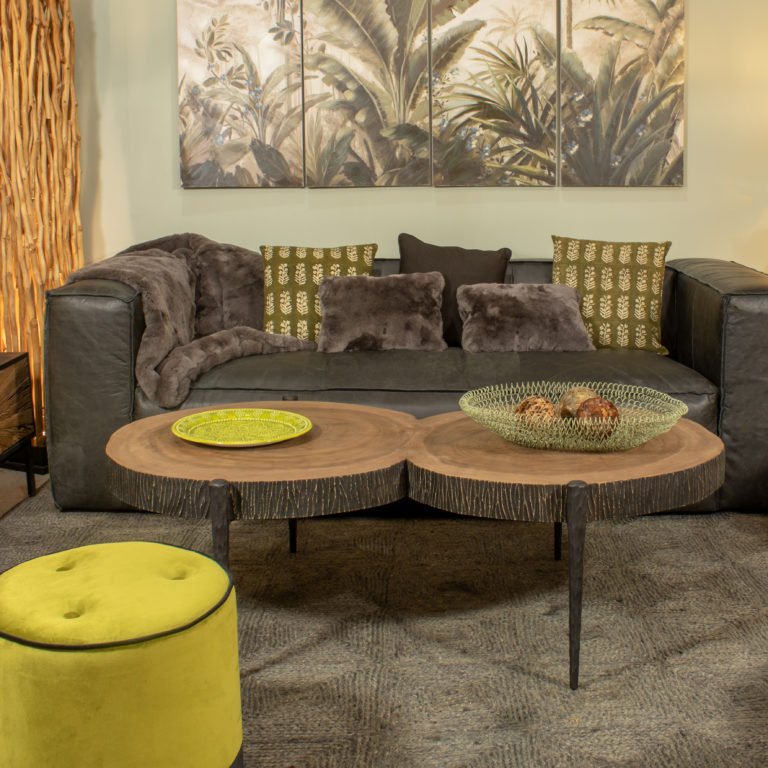 LAGOS SOLID ACACIA WOOD COFFEE TABLE | METAL LEGS - Green Design Gallery