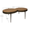 LAGOS SOLID ACACIA WOOD COFFEE TABLE | METAL LEGS - Green Design Gallery