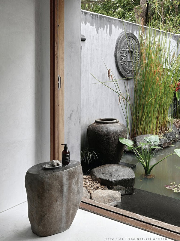 LAVA STONE STOOL / SIDE TABLE - Green Design Gallery