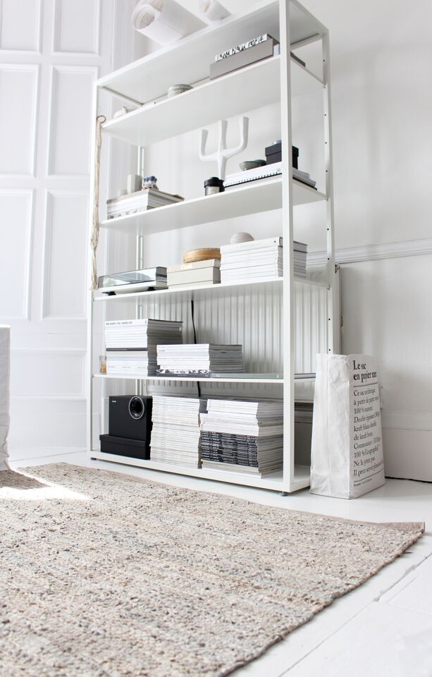 Leather Remnants Rug | Beige - Green Design Gallery