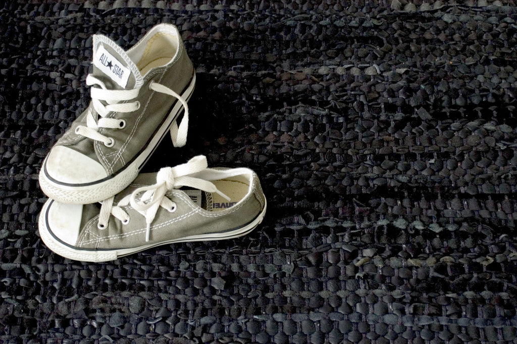 LEATHER REMNANTS RUG | BLACK - Green Design Gallery