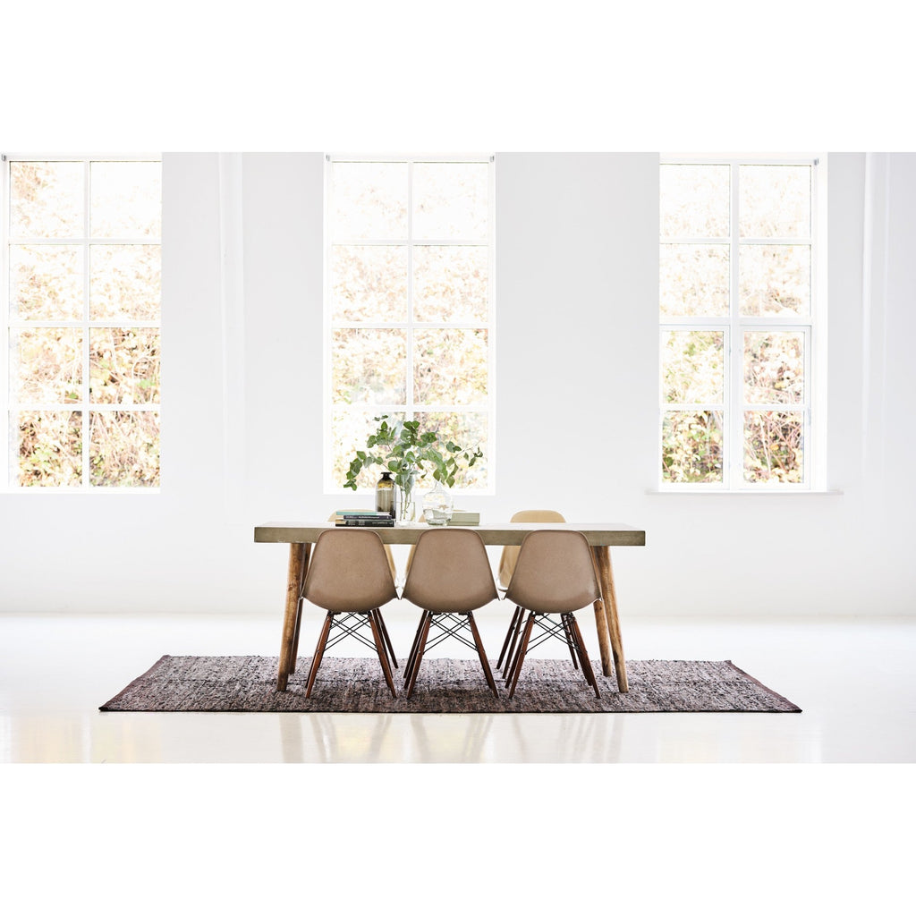 Leather Remnants Rug | Chocolate - Green Design Gallery