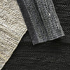 Leather Remnants Rug | Dark Grey - Green Design Gallery