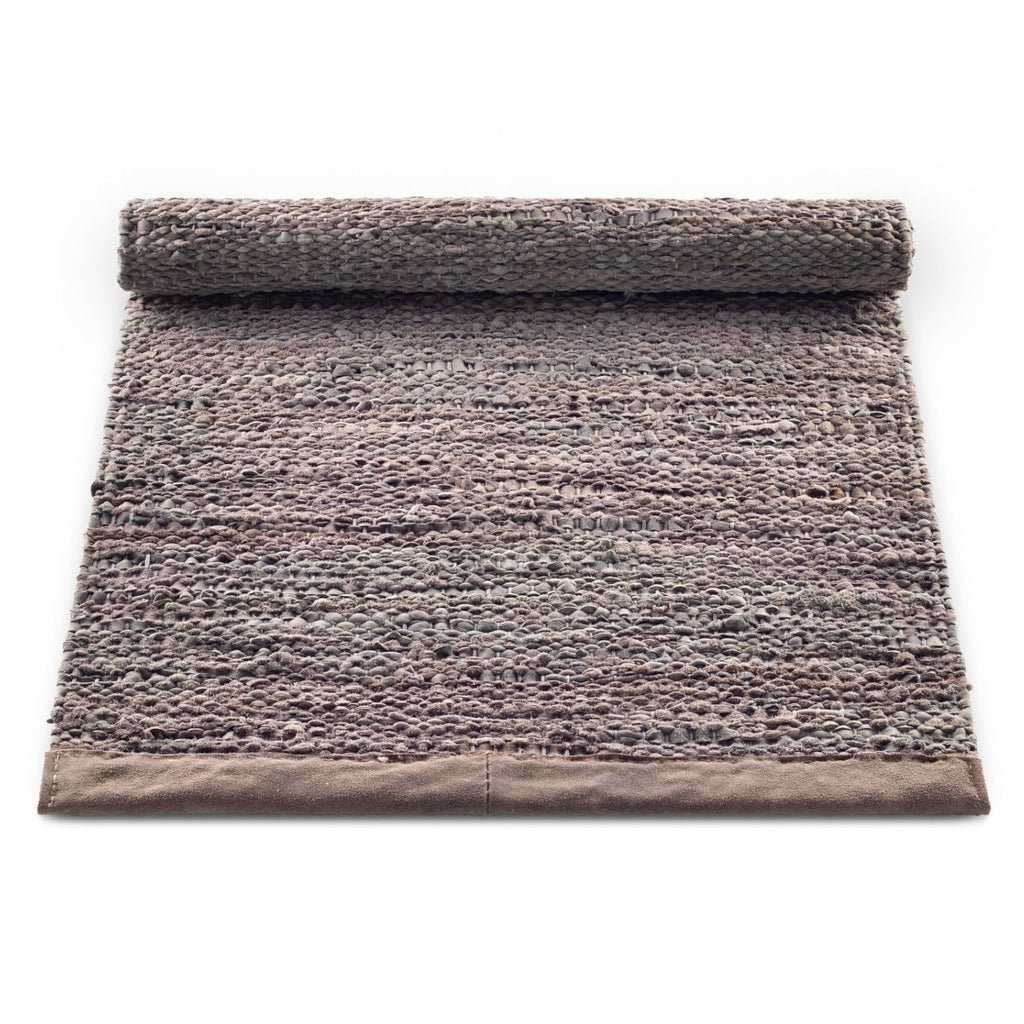 Leather Remnants Rug | Wood - Green Design Gallery