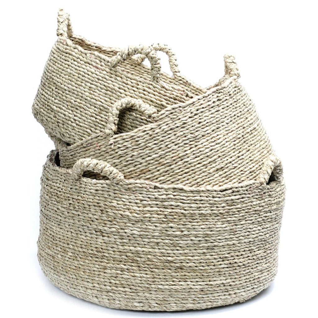 LES QUATRE MAINS BASKETS (SET OF 3) / NATURAL - Green Design Gallery