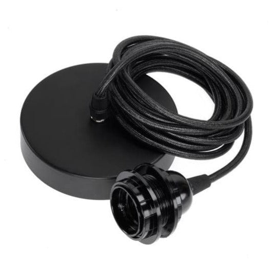 LIGHT FITTING | BLACK | SINGLE - Green Design Gallery