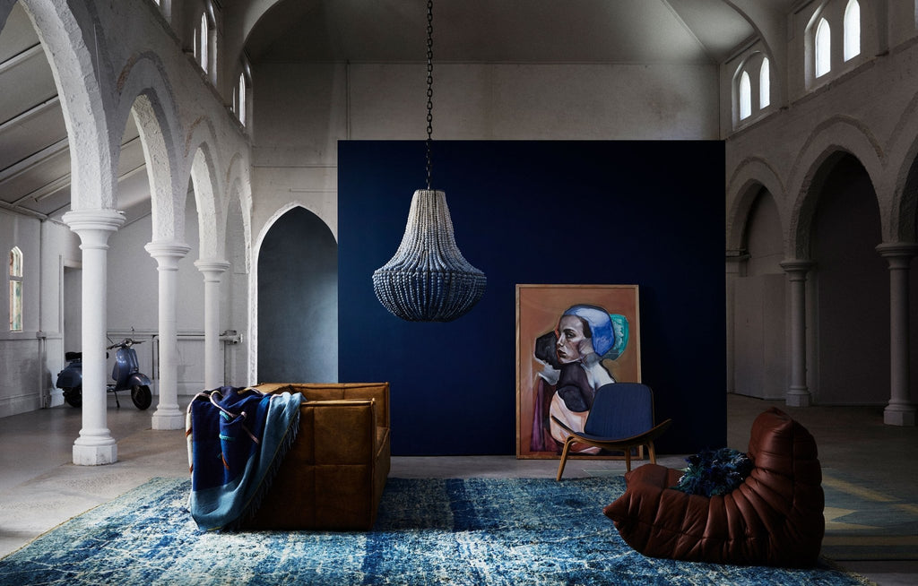 LIM Ink Ombre / Handmade Clay Beaded Chandelier - Green Design Gallery