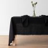 LINEN TABLECLOTH + NAPKINS | BLACK | 180 X 300 CM - Green Design Gallery