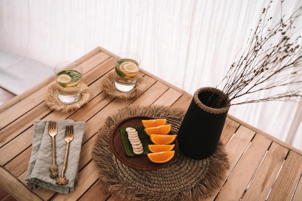 LINEN TABLECLOTH + NAPKINS | NATURAL | 180 X 300 CM - Green Design Gallery