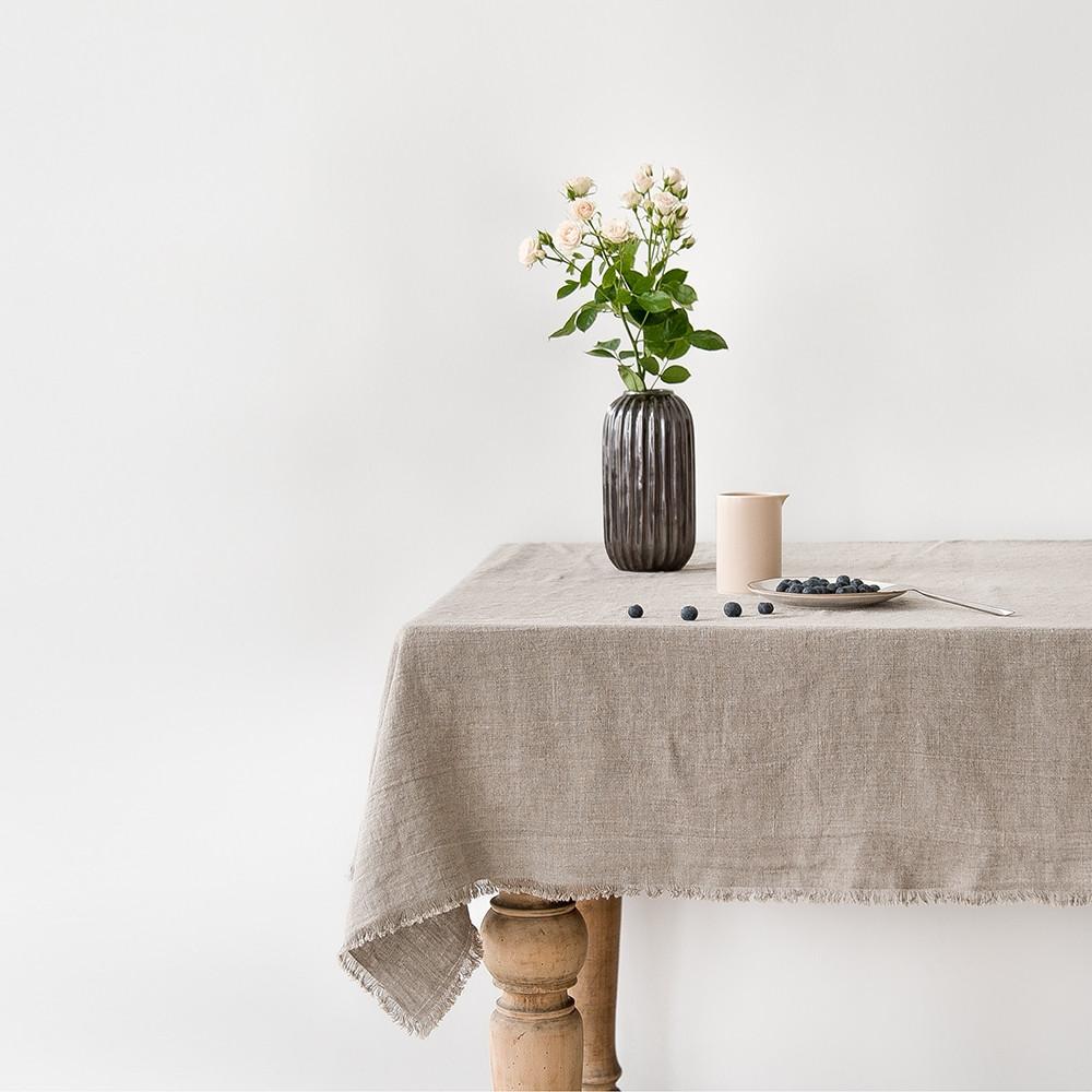 LINEN TABLECLOTH + NAPKINS | NATURAL | 180 X 300 CM - Green Design Gallery