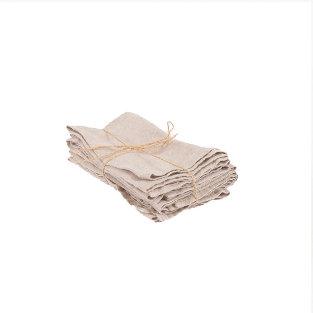 LINEN TABLECLOTH + NAPKINS | NATURAL | 180 X 300 CM - Green Design Gallery