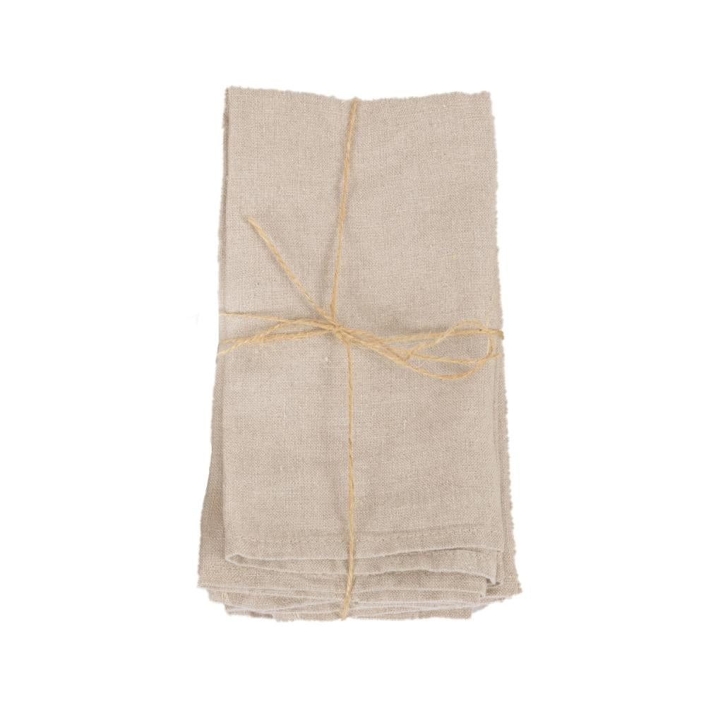 LINEN TABLECLOTH + NAPKINS | NATURAL | 180 X 300 CM - Green Design Gallery