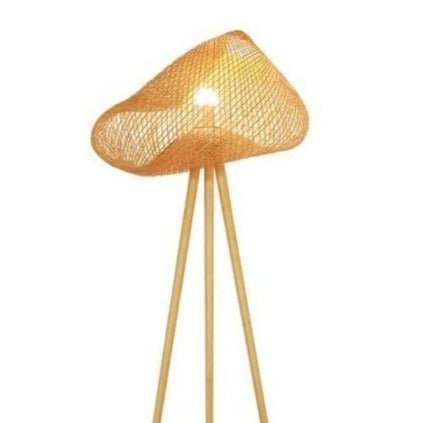LIPS WOVEN BAMBOO FLOOR LAMP | NATURAL - Green Design Gallery