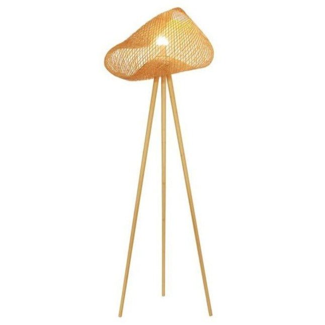 LIPS WOVEN BAMBOO FLOOR LAMP | NATURAL - Green Design Gallery