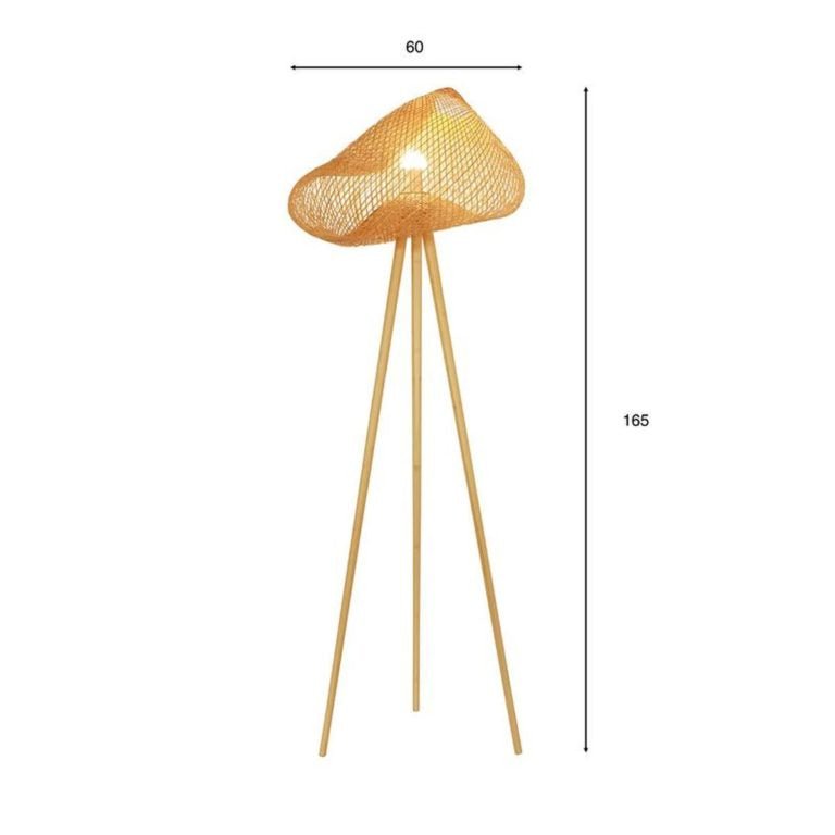 LIPS WOVEN BAMBOO FLOOR LAMP | NATURAL - Green Design Gallery