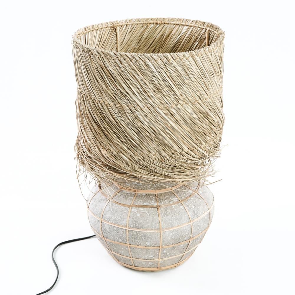 LIPSI TABLE LAMP | NATURAL + CONCRETE - Green Design Gallery