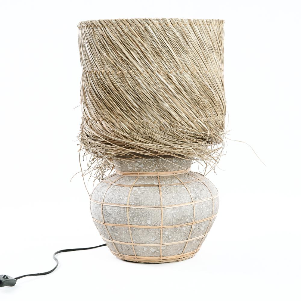 LIPSI TABLE LAMP | NATURAL + CONCRETE - Green Design Gallery