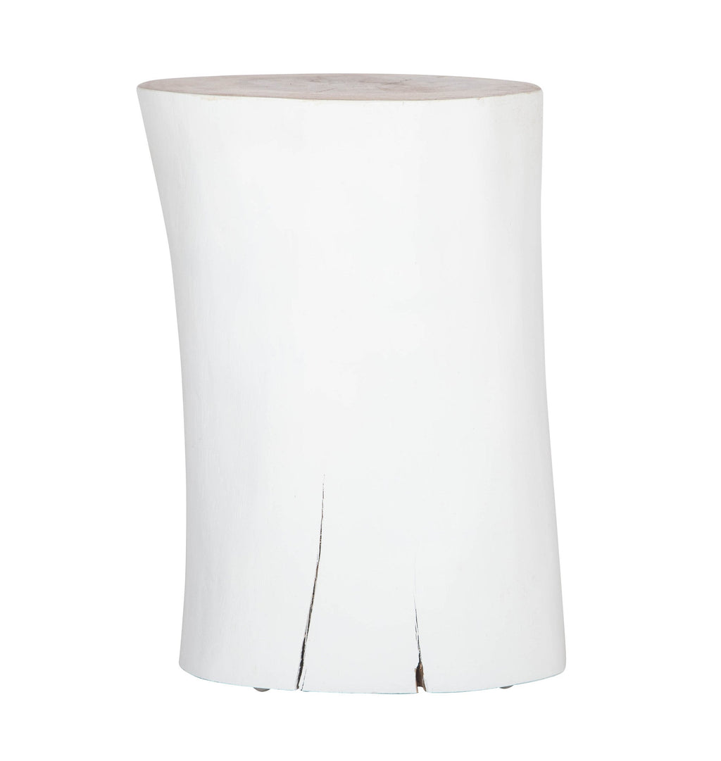 Log Side Table + Stool | White - Green Design Gallery