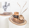 Log Side Table + Stool | White - Green Design Gallery