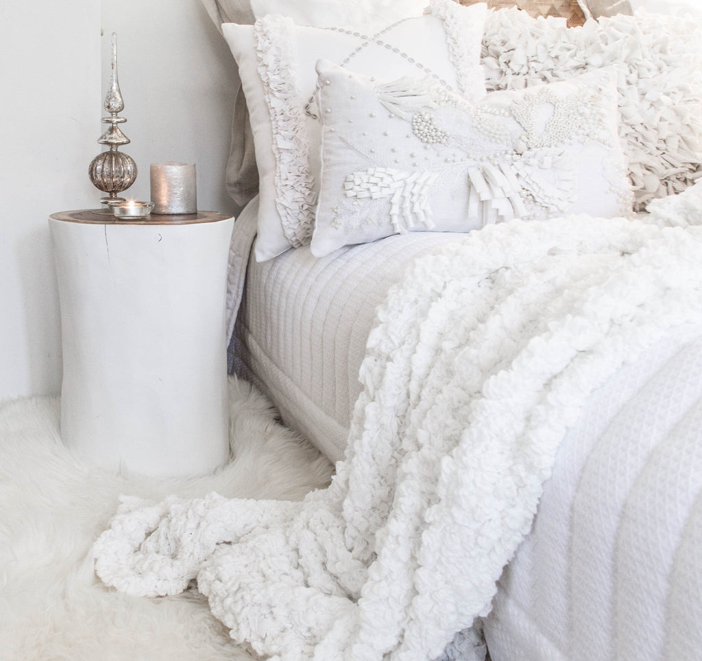 Log Side Table + Stool | White - Green Design Gallery