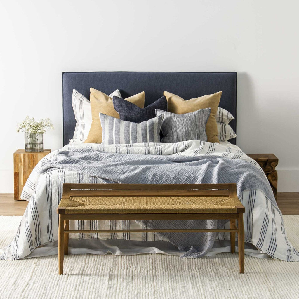 LOGAN MOSAIC SIDE TABLE | 4 WHEELS | RECLAIMED TEAK | NATURAL - Green Design Gallery